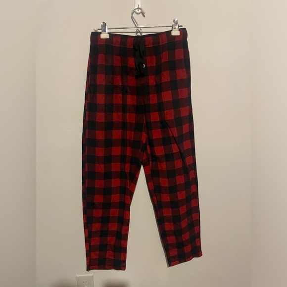 Plaid Pajama Pants black and red size medium - Picture 1 of 5